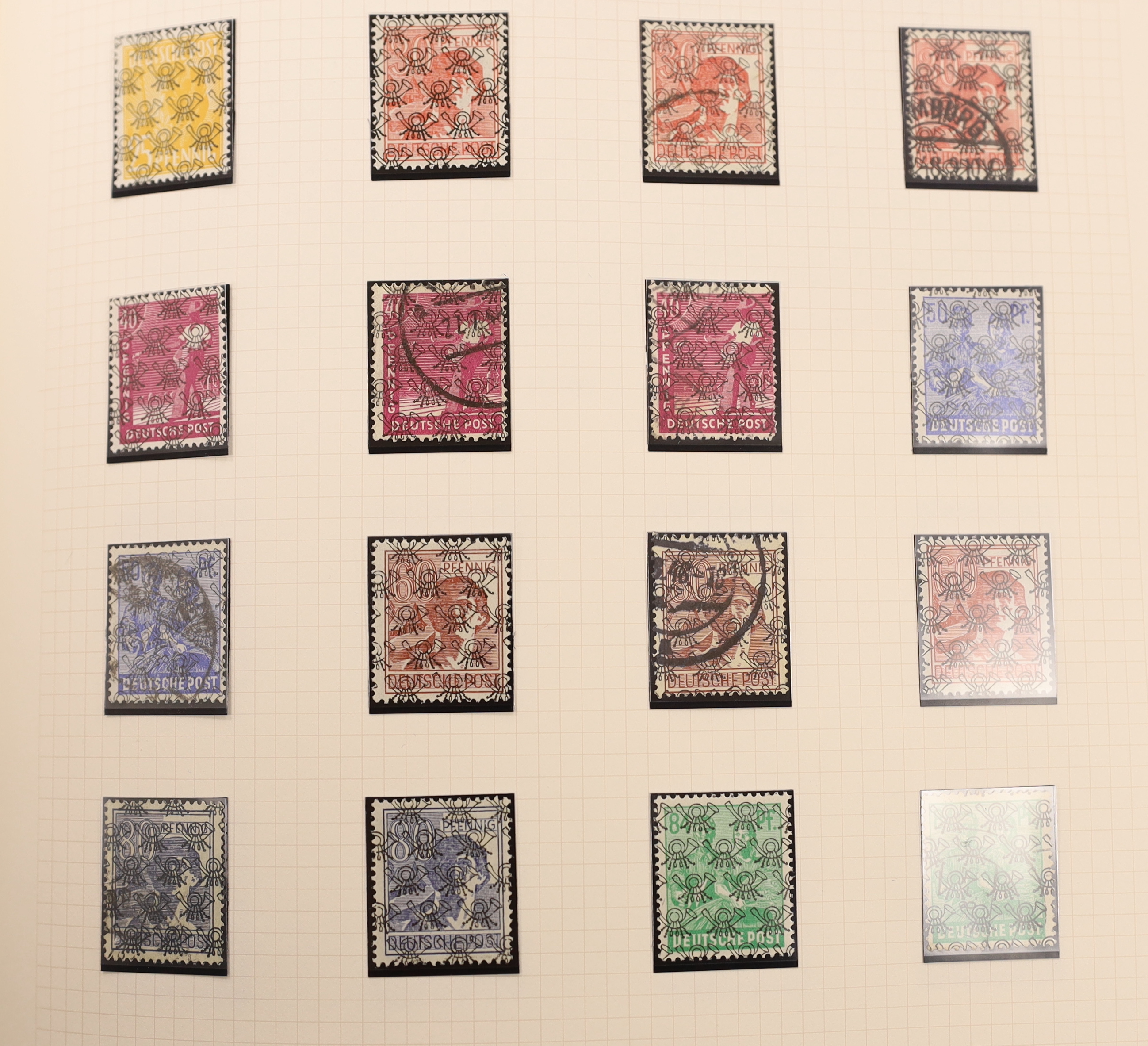 A collection of German Allied Occupation stamps in three albums with a range of Allied Military Posts including scarce perforations, mint blocks, varieties etc. some with certificates, Currency Reform Overprints, Baden,